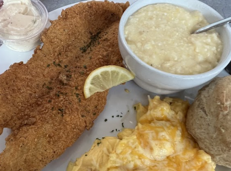 Thumbs Up Diner signature dishes Fried Fish & Grits
Steak and Eggs
Egg, Cheese, and Meat Sandwich